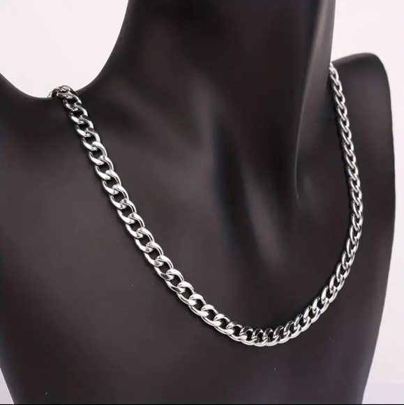 2 Pcs/Set Necklace Bracelet For Men/Women,Classic Fashion Y2k Stainless Steel. - Picture 3 of 12